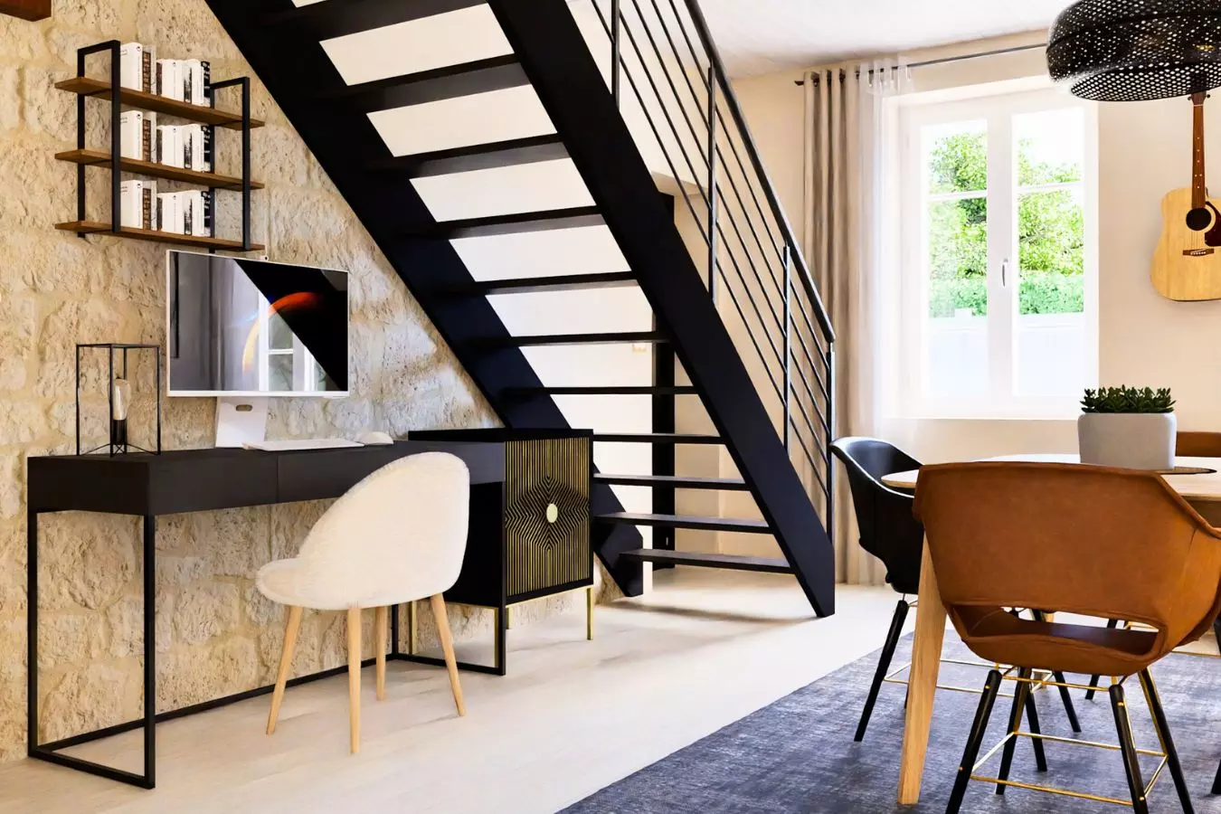 Comment aménager un bureau sous escalier ?