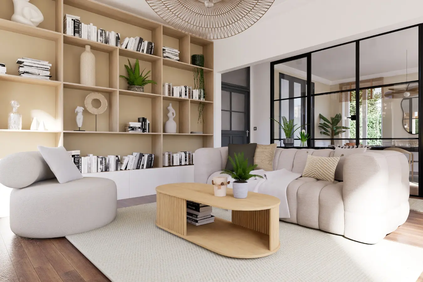 Nos idées déco pour un salon beige et blanc